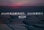2016年商品期货经历，2016年期货行情回顾