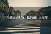什么是固执期货，固持是什么意思