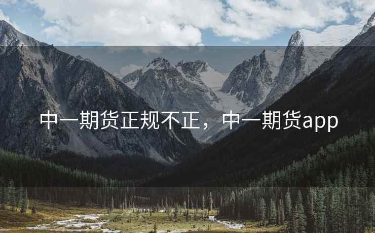 中一期货正规不正，中一期货app