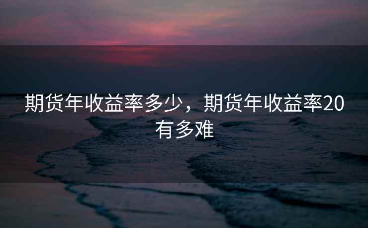期货年收益率多少，期货年收益率20有多难
