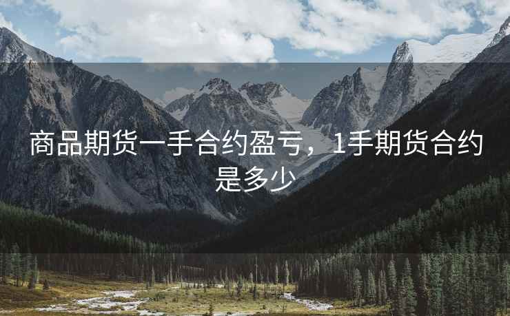 商品期货一手合约盈亏，1手期货合约是多少